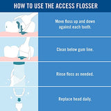 Listerine Ultraclean Access Flosser Starter Bundle | Proper & Durable Oral Care & Hygiene | Effective Plaque Removal, Teeth & Gum Protection | Starter Kit + 3pk Unflavored Refills (28ct.)