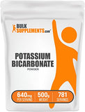 BulkSupplements.com Potassium Bicarbonate Powder - Potassium Powder, Potassium Supplement Powder, Potassium Bicarbonate Food Grade - 640mg per Serving (250mg Potassium), 500g (1.1 lbs)
