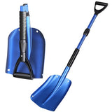 ZIHUA Car Snow Shovel for Vehicle,40" Folding Emergency Snow Shovel for Car,Snow Shovel for Car Driveway with Comfortable D-Grip Handle Portable,Car Trunk Snow Shovel (Blue)