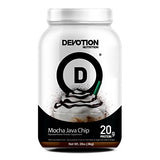 Devotion Nutrition Protein Powder Blend | Gluten Free, Keto Friendly, No Added Sugars | 1g MCT | 20g Whey & Micellar Protein | 2lb Tub (Mocha Java Chip)