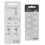 Genuine Oticon Hearing Aid Domes MiniFit Double Vent Bass 8mm (0.31 inches - Medium), Oticon Branded OEM Denmark Replacements, Authentic Accessories for Optimal Performance -2 Pack/20 Domes Total