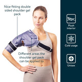 Magic Gel Shoulder Ice Pack Wrap - Reusable and Adjustable Arm Sling for Cold Shoulders Compression Men Women Pitchers Rotator Cuff - Easy to Freeze - Medcosa Blue