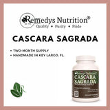 Remedys nutrition® Cascara Sagrada 1,000mg Vegan Capsules Herbal Supplement - Non-GMO, Gluten Free, Dairy Free - Two Month Supply (60 Count)