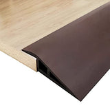 Floor-Transition-Strip Door-Threshold-Ramp 36 inch, Threshold 1/2'' ~ 3/5'', Threshold Ramps for Doorways, Wheelchair-Ramp Edge-Reducer Threshold-Transition-Strip for Door/Floor (Coffee)