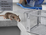 2-Pack Humane Rat Traps, Live Mouse Rat Cage Traps Catch and Release for Indoor Outdoor, Small Animals Traps, Easy to use,(10.6"x 5.5"x 4.5")