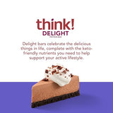 think! Delight, Keto Protein Bars, Healthy Low Carb, Gluten Free Snack - Chocolate Mousse Pie, 10 Count (Packaging May Vary)