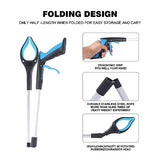 Ruizzrlhb Grabber Reacher Tool 32 Inch 2-Pack with Strong Grip Magnetic,Trash Picker Grabber 360°Rotating Anti-Slip Jaw for Elderly,Trash Claw Grabber Mobility Aid Reaching Assist Tool,Blue