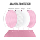 Utopia Bedding (Pack of 4) Waterproof Incontinence Pads Quilted Washable & Absorbent Bed Pad for Adults and Kids 34 x 36 inches (Pink)