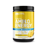 Optimum Nutrition Amino Energy Plus Electrolytes Energy Drink Powder, Caffeine for Pre-Workout Energy, Amino Acids/BCAAs for Post-Workout Recovery, Pineapple Twist, 30 Servings- Packaging May Vary