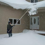 OUTPRIZE Snow Roof Rake, 4.8-20FT Aluminum Detachable Snow Rake for House Roof, 24" Blade with Wheels