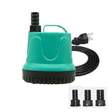 Upettools Submersible Water Pump, Ultra Silence Circulation Multifunctional Water Pump with Handle For Pond, Aquarium, Hydroponics, Fish Tank Fountain with 4.6ft (1.4M) Power Cord(220GPH,25W) Green