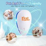 RibRave Ultrasonic Pest Repeller 6 Pack Indoor Pest Repeller Plug in Ultrasonic Pest Control Repelling Rodent and Insect Electric Pest Control Repellent Friendly for Kid and Pet, White