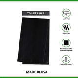 TRAIL ESSENTIALS Toilet Liners; Hygienic, Leak-Proof, Odor Free, Compatible with Camping Commodes and Portable Toilets, Black Opaque Color - Roll of 25 Liners in Convenient Carry Case