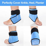 Comfpack Heel Ice Pack for Plantar Fasciitis Relief, Reusable Hot Cold Therapy Foot Ankle Ice Pack Wrap for Achilles Tendonitis, Sprain, Swelling, Heel Spur, Injuries, Blue