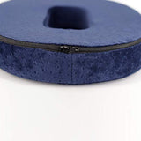 Orthopedic Ring Cushion Made from Memory Foam, Donut Cushion for Relief of Haemorrhoids (Piles) and Coccyx Pain, Suitable for Wheelchair, Car Seat, Home Or Office, Blue (Navy)