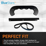 BlueStars 99-9313 Rubber Paddles 55-8760 Scraper Blade 95-6151 Drive Belt and Hardware Kits - for Toro CCR Snowblower CCR2000 CCR2400 CCR2450 CCR2500 CCR3000 CCR3600 CCR3650 Snow Blower