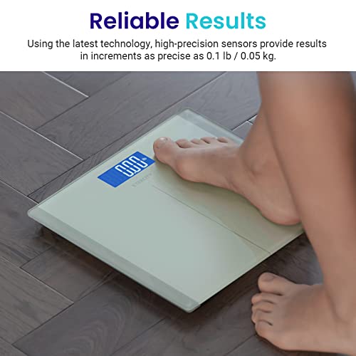 Etekcity Digital Body Weight Bathroom Scale with Step-On Technology, 400 Lb, White