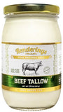 Renderings Beef Tallow, 100% Grass-Fed & Finished, Cooking, Baking and Frying, 14 oz jar