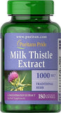 Puritan's Pride 180 Softgels Milk Thistle 4:1 Extract 1000 Mg (Silymarin)