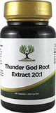 Thunder God Vine Root 20:1 Supplement – Tripterygium Wilfordii Herbal Supplement – 200mg Capsules with Lei Gong Teng Extract – Thunder God Vine Extract with Triptolide – 90 Capsules