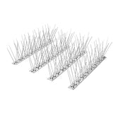 BUGG OFF - Bird & Rodent Spikes, Unique Spike Pattern effecitviely deteres Pesky Pigeons, Squirrels, Raccoons. Installs on Fences, Gates, Roofs, Walls and More! (12 Feet, Stainless Steel)