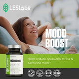 LES Labs Mood Boost – Stress Relief, Mood Support, Deep Relaxation & Better Sleep – 5-HTP, Ashwagandha, Rhodiola Rosea, Magnesium, L-Theanine & GABA – Non-GMO Supplement – 60 Capsules
