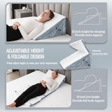 FSCGIFE Bed Wedge Pillow for Sleeping, 20-in-1 Adjustable Bed Wedge Pillow for After Surgery, 9&12 Inch Height Memory Foam Triangle Pillow Wedge Relieve Acid Reflux, Gerd, Snoring