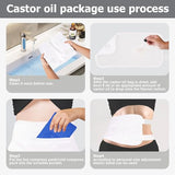 Castor Oil Pack Wrap 4 Pack Castor Oil Pack Wrap Organic Cotton Reusable Castor Oil Packs for Liver Detox for Chest Pads to Reduce Inflammation in The Body Castor Oil Pack for Neck（White）