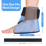 Comfpack Heel Ice Pack for Plantar Fasciitis Relief, Reusable Hot Cold Therapy Foot Ankle Ice Pack Wrap for Achilles Tendonitis, Sprain, Swelling, Heel Spur, Injuries, Blue