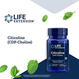 Life Extension Citicoline (CDP-Choline) - Citicoline Supplement for Brain & Cognitive Health, Focus, Attention, Memory Function - Non-GMO, Gluten Free, Vegetarian - 60 Capsules