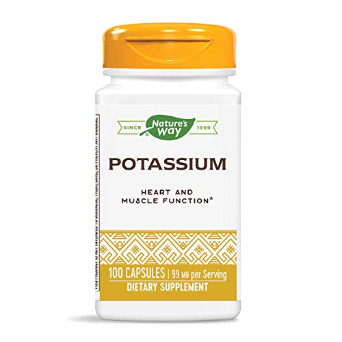 Nature's Way Potassium Complex, 99 mg per Serving, 100 Capsules, Pack of 3