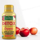 White House Detox Apple Cider Vinegar Shots, Raw Unfiltered, On the Go (Detox, Pack of 24)