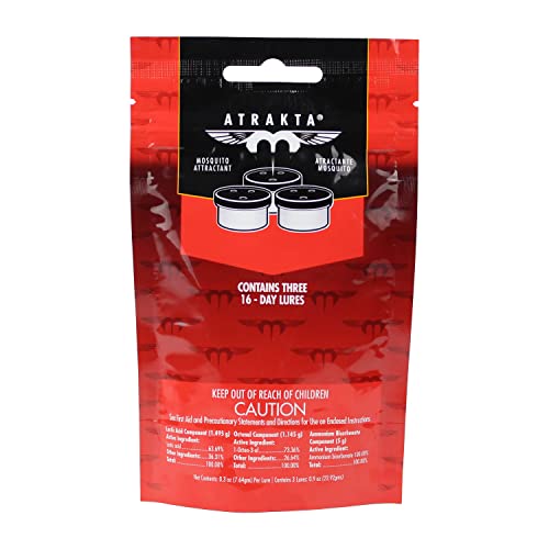 Mosquito Magnet ATRAK3N ATRAKTA Mosquito Trap Attractant Pods – 3 Pack, Red