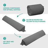 Vekkia Full Bed Wedge Pillow for Headboard Gap/Mattress Gap Filler/Headboard Pillow/Bed Gap Filler,Close Gap(0-6") Between Mattress and Headboard,Stop Loosing Your Pillows,Phone(Gray 54"x10"x6")