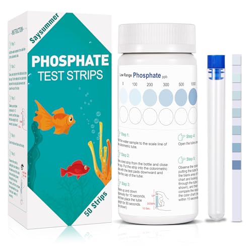 Phosphate Test Kit, 50 Count Aquarium Phosphate Test Strips, Aquarium