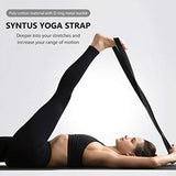 Syntus Yoga Block and Yoga Strap Set, 2 EVA Foam Soft Non-Slip Yoga Blocks 9×6×4 inches, 8FT Metal D-Ring Strap for Yoga, General Fitness, Pilates, Stretching and Toning, Black