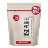 Isopure Protein Powder, Whey Protein Isolate Powder, 25g Protein, Low Carb & Keto Friendly, Naturally Sweetened & Flavored, Flavor: Strawberry, 14 Servings, 1 Pound