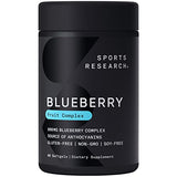 Sports Research Whole Fruit Blueberry Concentrate Made from Organic Blueberries - Non-GMO & Gluten Free (60 Liquid Softgels)