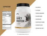 Levels Grass Fed 100% Whey Protein, No Hormones, Cappuccino, 2LB