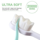 EasyHonor Extra Soft Toothbrush for Sensitive Gums, Micro-Nano Manual Toothbrush with 20000 Soft Floss Bristle for Pregnant Women, Elderly, Braces and Gum Recessions.(80PCS)