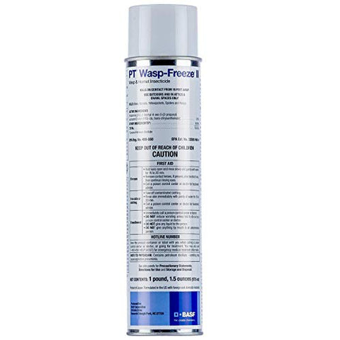 BASF Pt Wasp Freeze II Aerosol - 17.5 Oz. Can ~ Control Wasps, Hornets, Yellow Jackets, Spiders