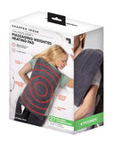 Calming Heat Massaging Weighted Heating Pad by Sharper Image- Electric Heating Pad with Massaging Vibrations, Auto-Off,12 Settings- 3 Heat, 9 Massage- 27 Relaxing Combinations, 12” x 24”, 4 lbs