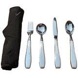 Weighted Utensils for Hand Tremors 7 Oz Knife Fork Spoons Adaptive Utensils Eating Parkinsons Utensils Weighted Silverware for Hand Tremors Patients Shaking Heavy Arthritis Gadgets Handicap Elderly