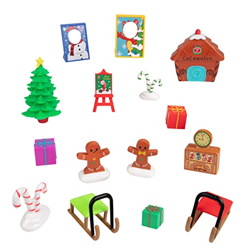 CoComelon 2023 Holiday Advent Calendar, 24 Piece Christmas Toy Playset - Set Includes Articulated Character Figures & Accessories - Features JJ, Cody and More! - Gift for Toddlers Kids Preschoolers