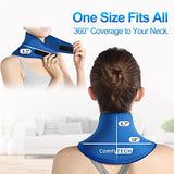 ComfiTECH Neck Ice Pack Wrap Gel Reusable Ice Packs for Neck Pain Relief, Cervical Cold Compress Ice Pack for Sports Injuries, Swelling, Office Neck Pressure and Cervical Surgery Recovery (Blue)