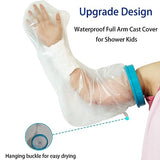 Tideshake - 100% Kid Waterproof Cast Covers for Shower Arm, Reusable Teens Full Arm Cast Protector, Cast Bag, Cast Sleeve - Watertight Protection for Wound Hands, Fingers, Wrists, Arms