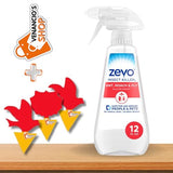 Zevo Instant Action Multi-Insect Catches Ants, Cockroaches and More, Indoor and Outdoor, Bioselective Pets, People Friendly Safe + Venancio'sSticker (Total Items 4 | Zevo 12oz (1) + Fruit Trap (3)