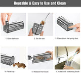 4 Pack Humane Mouse Traps Indoor for Home, Live Mouse Traps No Kill, Reusable Mice Small Rat Trap Catcher for House & Outdoors