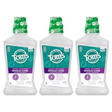 Tom's Of Maine Whole Care Natural Fluoride Mouthwash, Fresh Mint, 16 oz. 3-Pack (Packaging May Vary)