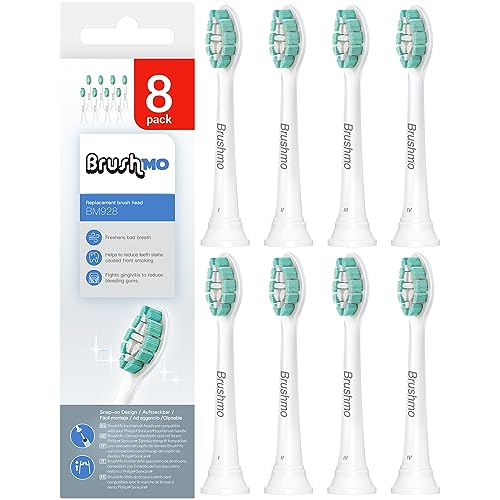 Brushmo Replacement Toothbrush Heads Compatible with Sonicare Electric Toothbrush 8 Pack